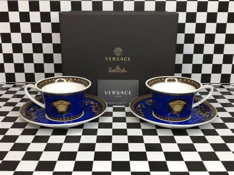 versace medusa blue coffee and tea sets|Versace coffee cup sets.